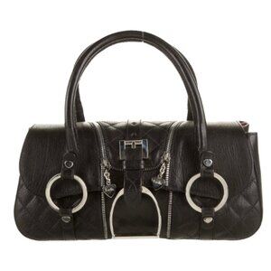 Luella Carmen Biker Black Leather Satchel Bag, Luella Bartley